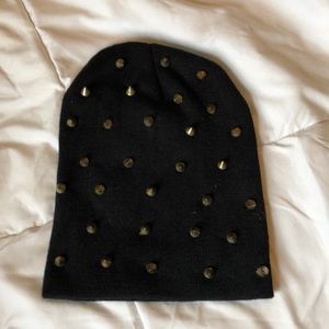 Goth punk spiked beanie hat